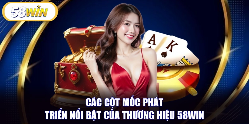Các cột mốc phát triển nổi bật của thương hiệu 58WIN 